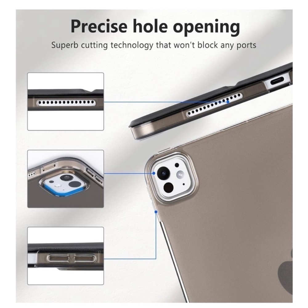 Black iPad Pro 11” slim case with cover - Picture 4 of 7